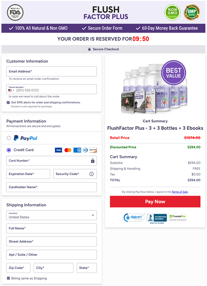 Flush Factor Plus Secured Checkout